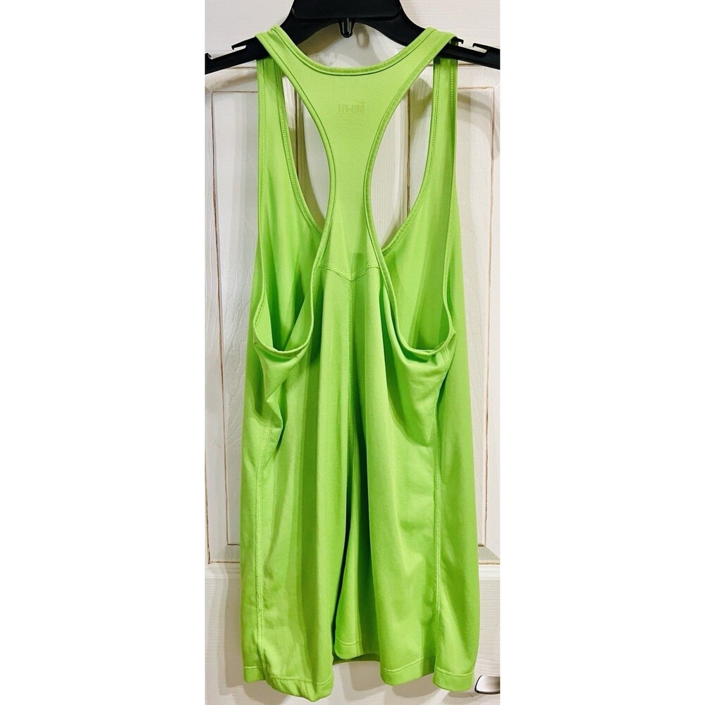 Nike Dri-FIT Women’s Medium Volt Lime Green Racerback Athletic Tank Top Workout - Picture 2 of 7